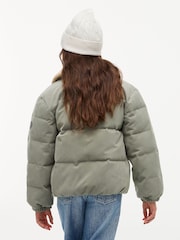 Tommy Hilfiger Teddy жағалы кордурой релаксацияланған пуффер күртеше - 6суретінің 5 суреті