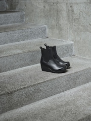 Birkenstock Black Ebba Slip On Leather Boots - Image 2 of 7