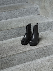 Birkenstock Black Ebba Slip On Leather Boots - Image 3 of 7