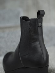 Birkenstock Black Ebba Slip On Leather Boots - Image 4 of 7