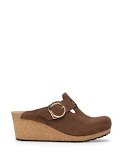 Birkenstock Green Fanny Ring Buckle Suede Sandals - Image 1 of 7