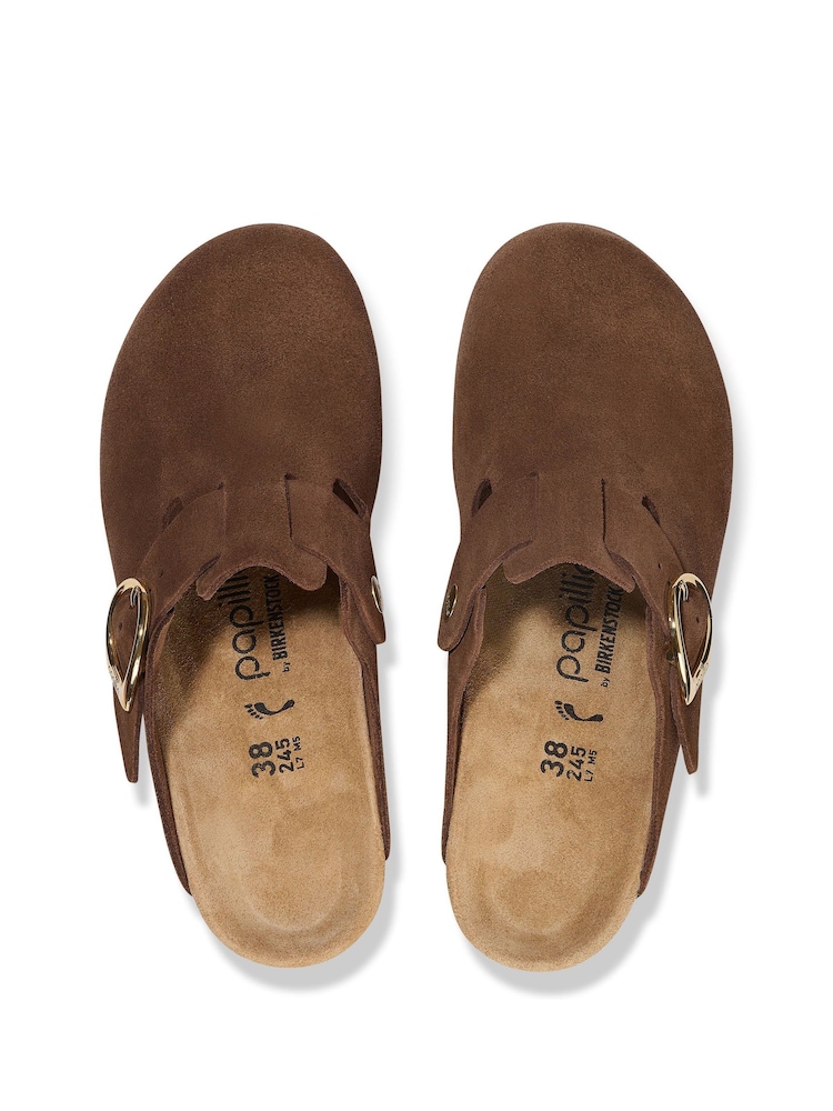 Birkenstock Green Fanny Ring Buckle Suede Sandals - Image 2 of 7