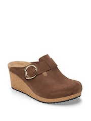 Birkenstock Green Fanny Ring Buckle Suede Sandals - Image 3 of 7