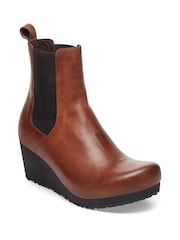 Birkenstock Brown Ebba Slip On Leather Boots - Image 1 of 6
