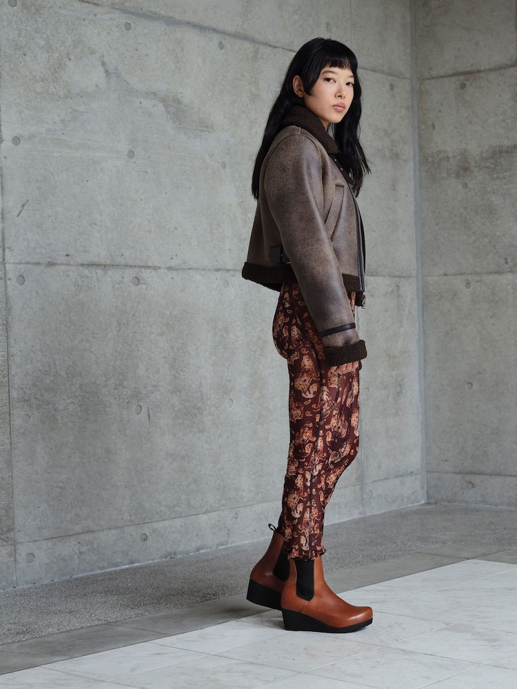 Birkenstock Brown Ebba Slip On Leather Boots - Image 6 of 6