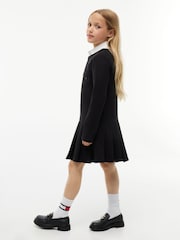 Tommy Hilfiger Black Long Sleeve Fit And Flare Dress - Image 3 of 6