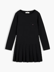 Tommy Hilfiger Black Long Sleeve Fit And Flare Dress - Image 5 of 6