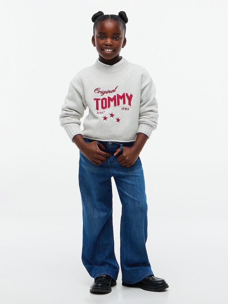 Tommy Hilfiger Blue Mabel High Rise Wide Leg Faded Jeans - Image 2 of 6 Tommy Hilfiger Blue Mabel High Rise Wide Leg Faded Jeans - Image 2 of 6