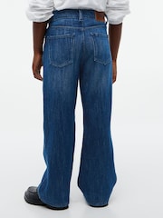 Tommy Hilfiger Blue Mabel High Rise Wide Leg Faded Jeans - Image 4 of 6