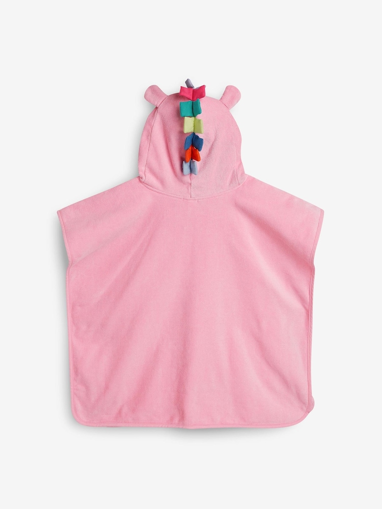 Pink Unicorn Towelling Poncho - Image 7 of 7