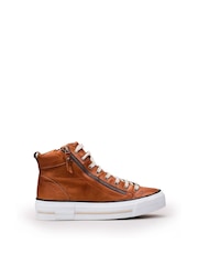 Moda in Pelle Annaken High Top Chunky Lace-Up Leather Trainers - Image 2 of 5