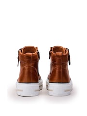 Moda in Pelle Annaken High Top Chunky Lace-Up Leather Trainers - Image 4 of 5