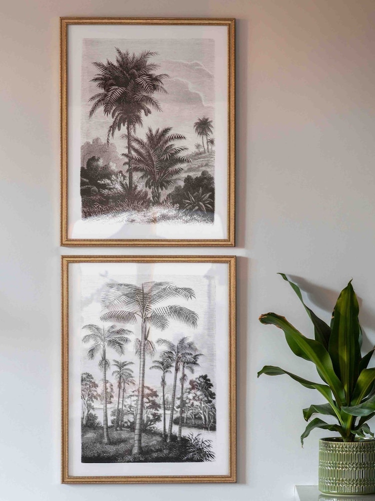 Gallery Home Multicoloured Botanical Etchings Framed Art Set of 2 - Image 1 of 5 Gallery Home Multicoloured Botanical Etchings Framed Art Set of 2 - Image 1 of 5