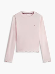 Tommy Hilfiger Pink Signature Logo Waistband Ribbed Pyjama Set - Image 3 of 6