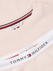 Tommy Hilfiger Pink Signature Logo Waistband Ribbed Pyjama Set - Image 5 of 6