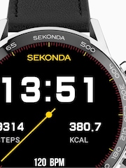 Sekonda Active Plus Black Leather Strap Smart Watch - Image 5 of 6