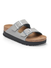 Birkenstock Grey Arizona Platform Flex Nubuck Sandals - Image 2 of 3
