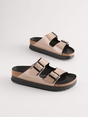 Бронзовый - Birkenstock Сандалии Arizona Platform Flex нубук - Image 1 of 6