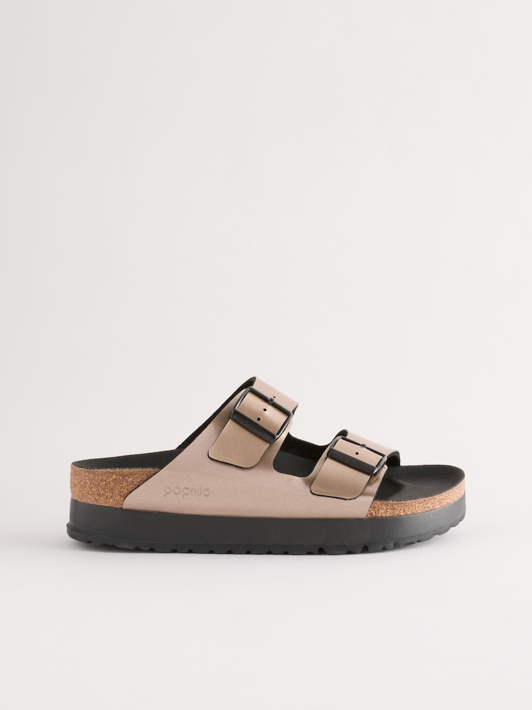 Бронзовый - Birkenstock Сандалии Arizona Platform Flex нубук - Image 2 of 6