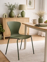 Fusion Living Olive Green Fusion Living Hoxton Plastic Dining Chair - Image 1 of 2