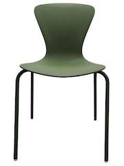 Fusion Living Olive Green Hoxton Plastic Dining Chair - Image 3 of 6