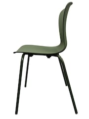 Fusion Living Olive Green Hoxton Plastic Dining Chair - Image 4 of 6