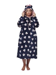 Character Blue Minnie Mouse Blanket Hoodie with Hood - Image 1 of 2