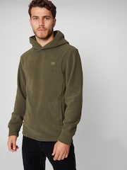 Threadbare Khaki Green Microfleece Overhead Hoodie - Image 1 of 4