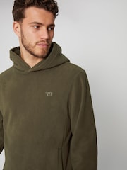 Threadbare Khaki Green Microfleece Overhead Hoodie - Image 2 of 4