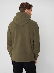 Threadbare Khaki Green Microfleece Overhead Hoodie - Image 4 of 4