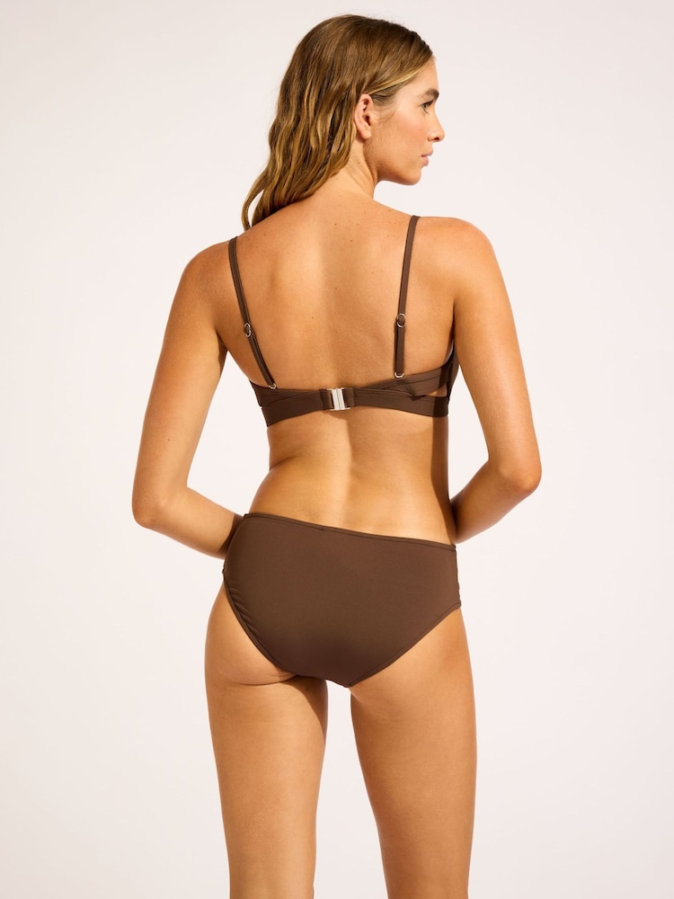 Seafolly Brown S.Collective Multi Strap Hipster - Image 2 of 8