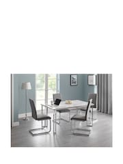 Julian Bowen Chrome Positano Dining Table - Image 1 of 3