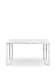 Julian Bowen Chrome Positano Dining Table - Image 3 of 3