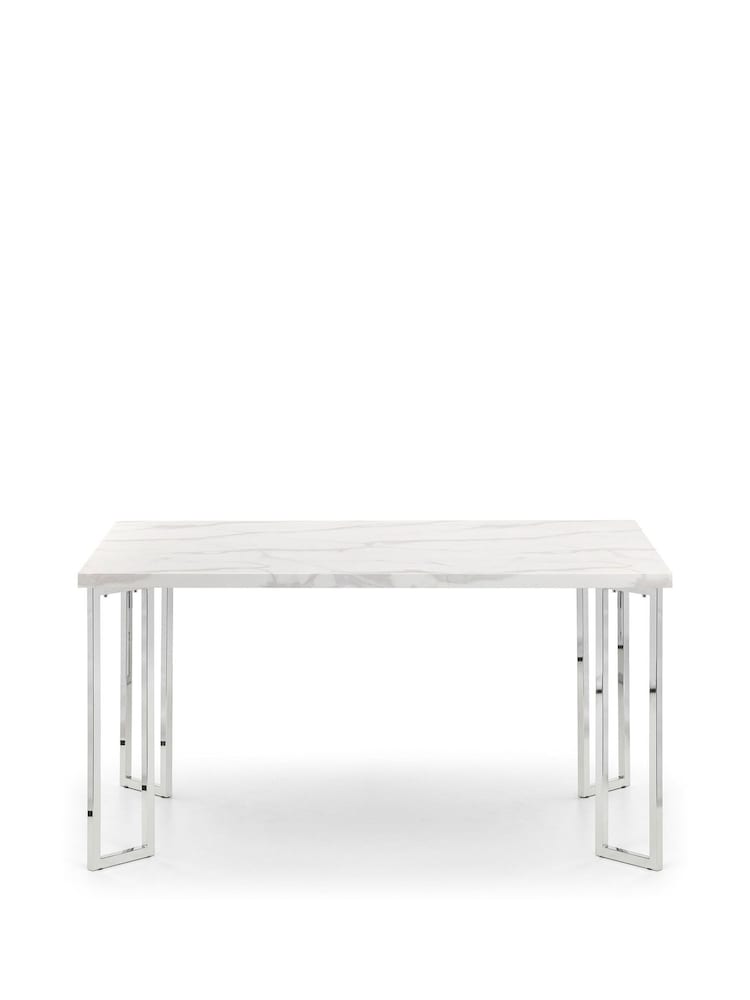 Julian Bowen Chrome Positano Dining Table - Image 3 of 3