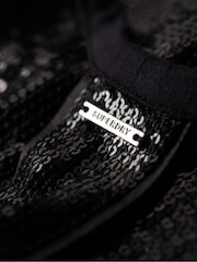 Superdry Black Sequin T-Back Midi Dress - Image 5 of 5