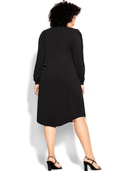 City Chic Quiero Midi Black Dress - Image 2 of 3
