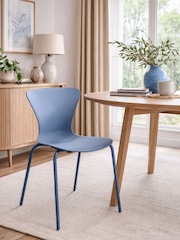 Fusion Living Cornflower Blue Fusion Living Hoxton Plastic Dining Chair - Image 1 of 2