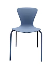 Fusion Living Cornflower Blue Hoxton Plastic Dining Chair - Image 3 of 6