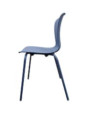 Fusion Living Cornflower Blue Hoxton Plastic Dining Chair - Image 4 of 6