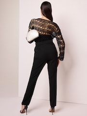 Black Tailored Hourglass Trousers - Image 4 of 7