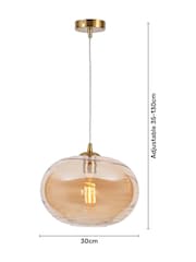 Visconte by BHS Brass Sarno Pendant Ceiling Light - Image 4 of 5