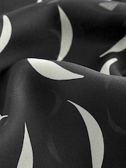 Monochrome Moon Print Satin Trim Long Sleeve Sheer Shirt - Image 6 of 6