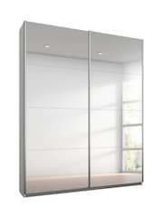 Rauch Light Grey Cameron Mirror 1.3m Sliding Semi-Fitted Wardrobe - Image 2 of 2