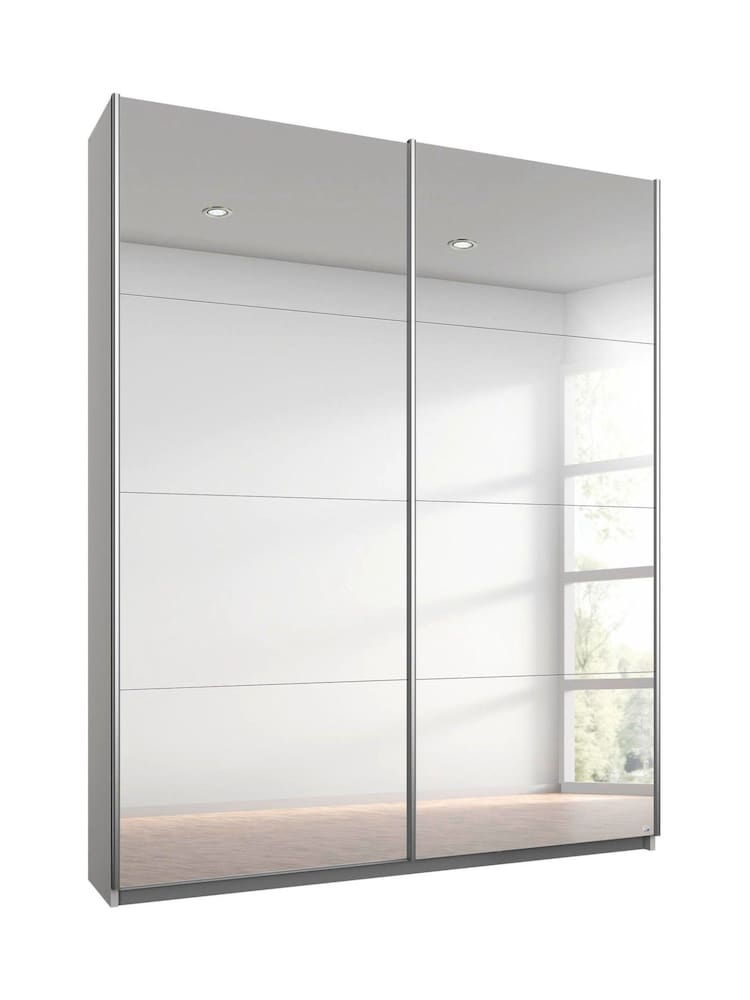 Rauch Light Grey Cameron Mirror 1.3m Sliding Semi-Fitted Wardrobe - Image 2 of 2