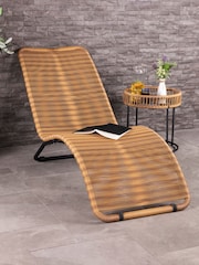 Charles Bentley Natural Zanzibar Garden Sun Lounger - Image 1 of 5