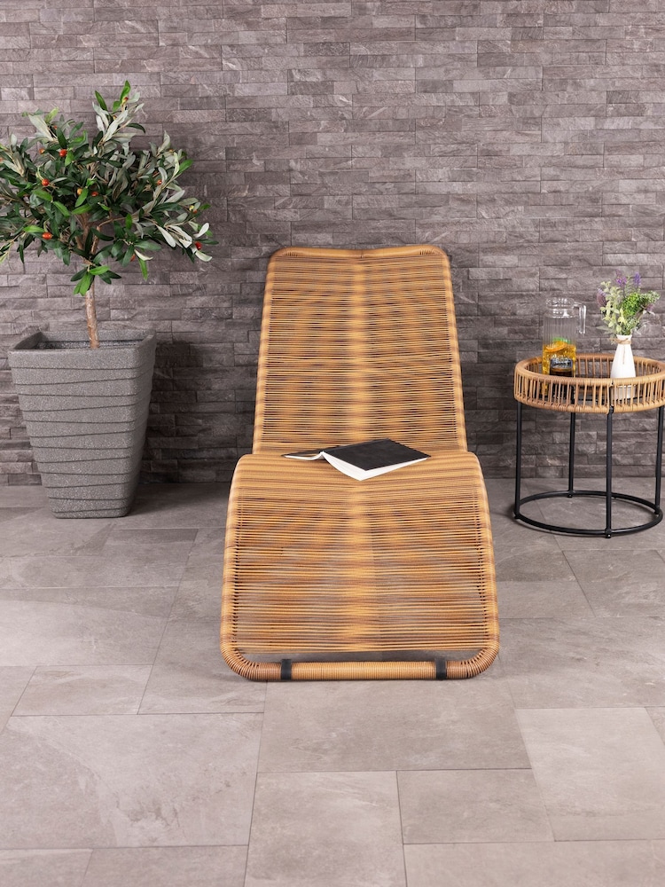 Charles Bentley Natural Zanzibar Garden Sun Lounger - Image 2 of 5