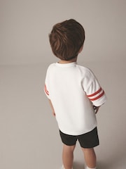 White 100% Cotton Mickey Football Short Sleeve T-Shirt (6mths-8yrs) - Image 3 of 9