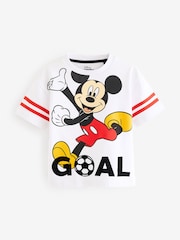 White 100% Cotton Mickey Football Short Sleeve T-Shirt (6mths-8yrs) - Image 7 of 9