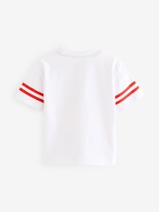 White 100% Cotton Mickey Football Short Sleeve T-Shirt (6mths-8yrs) - Image 8 of 9