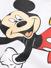 White 100% Cotton Mickey Football Short Sleeve T-Shirt (6mths-8yrs) - Image 9 of 9
